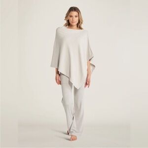 Barefoot Dreams Cozychic Ultra Lite Poncho Sweater in Fog Gray